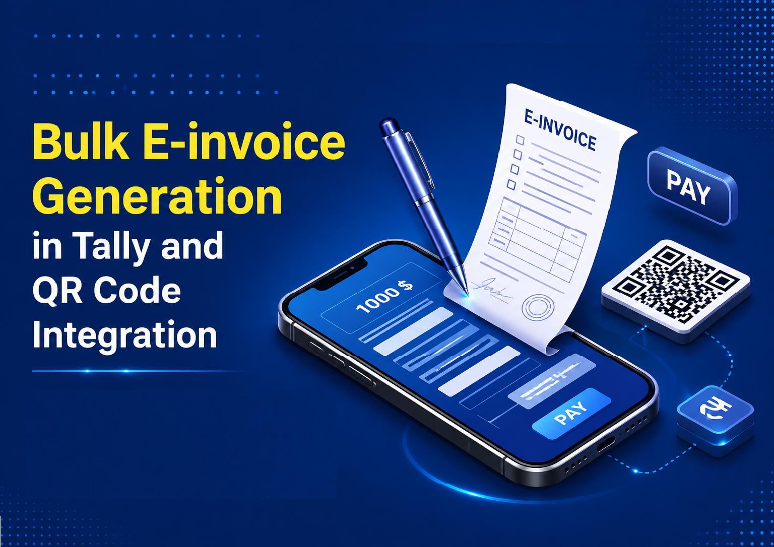 Bulk E-invoice Generation in TallyPrime and QR Cod